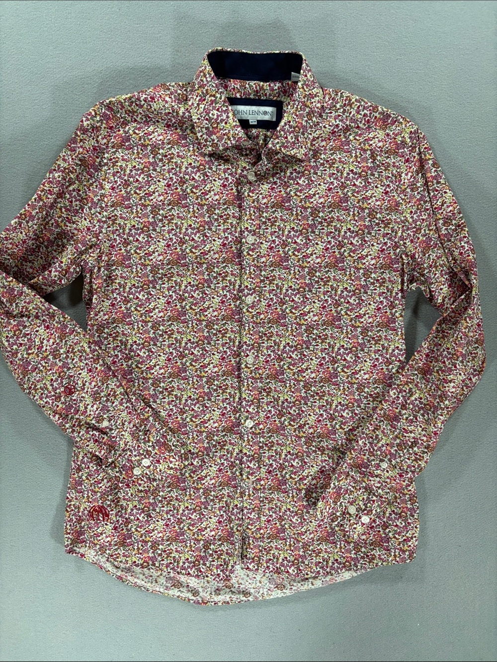 John Lennon cotton Floral Button-Up Shirt M